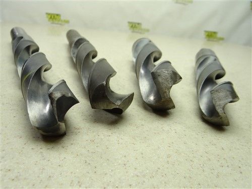 LOT OF 4 REDUCE SHANK DRILLS 1-13/64&#034; TO 1-15/32 NATIONAL CLE-FORCE