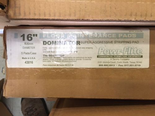 16&#034; dominator extra heavy floor stripping pads box of 5, heavy duty stripping for sale