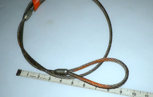 wire rope sling eye and eye 4 foot, 1300lb vert 960 lb choker, 2600lb basket