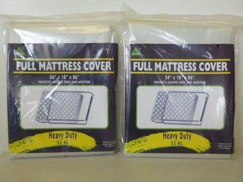 mattress bag Full Size 2 Pack Plastic 54&#034;x10&#034;x 86&#034; Heavy Duty 2.5 mil Thick