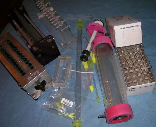 Assorted lab supplies - columns, racks