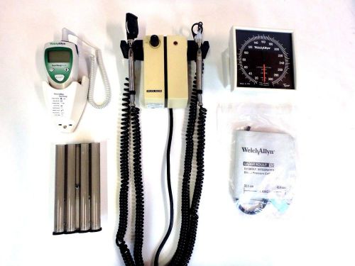 Welch allyn 74710 wall transformer + suretemp plus blood pressure cuff dispenser for sale