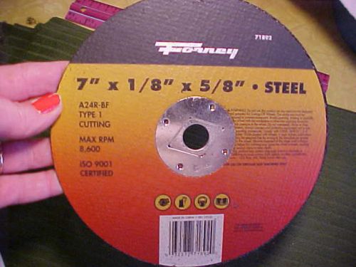NEW FORNEY STEEL CUTTING WHEEL TYPE 1 .. 7 X 1/8 X 5/8 FOR CIRCULAR SAW