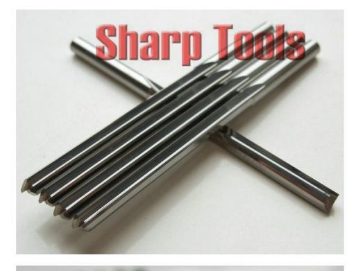 5pcs 4*42mm two straight flutes cnc router bits pvc, acryl, plywood for sale