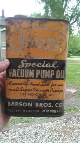Surge Babson Bros Co vacuum pump oil