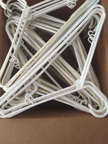Lot Of 60 Plastic Hangers Bulk White/off White