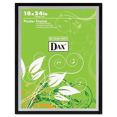 Metro Series Poster Frame, Plastic, 18 x 24, Black/Silver, Sold as 1 Each