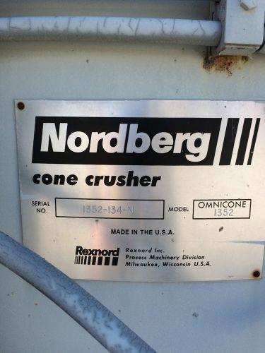 Nordberg 1352 Omnicone Crusher