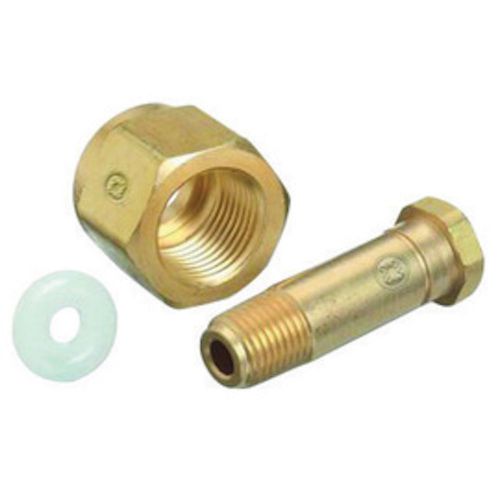Cga-320 co2 carbon dioxide regulator inlet nut &amp; 2&#034; nipple with washer for sale