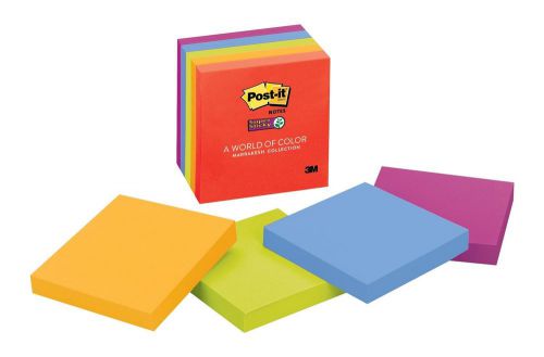 Post-it Super Sticky Notes 3 in x 3 in Marrakesh Collection 5 Pads/Pack (654-...