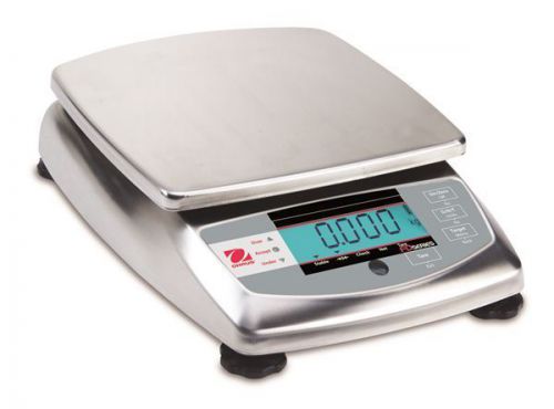 OHAUS FD6 FOOD PORTIONING SCALE, 6000G X 1G, USDA, NSF,  STAINLESS STEEL
