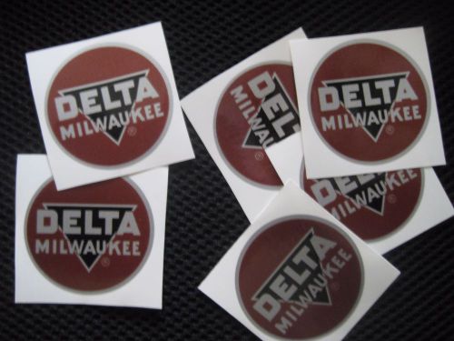 DELTA MILWAUKEE DECAL  -  for vintage Delta machinery - badge, nameplate, or tag