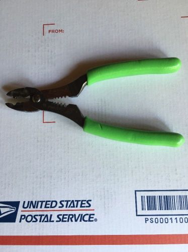 New Snap On Green Wire Cutter, Stripper &amp; Crimper Pliers. Indentions On Handles