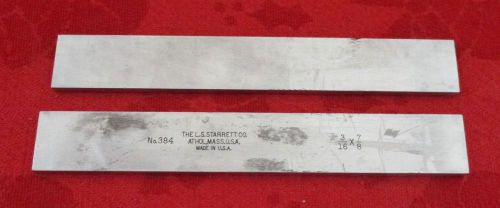Starrett Brand #384 Machinist Parallel Bars * Set of 2 * 3/16” x 7/8” x 6” Lg