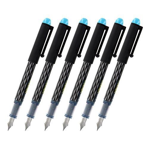 Pilot Varsity Disposable Fountain Pen, Turquoise Ink, Medium Nib - 6 pack
