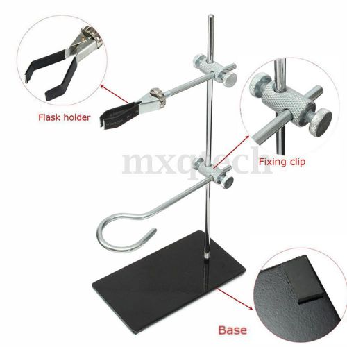 Mini retort stands support clamp flask lab laboratory stand set 30cm height for sale
