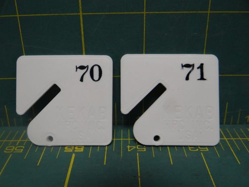 KeKab Accessory Numbered Tags NT-1 *2 Tags* Numbers 70 &amp; 71