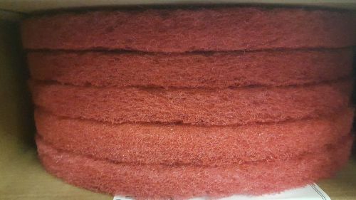 14&#034; RED BUFFING PADS-TRIPLE S-Case of 5-75041-FREE SHIPPING