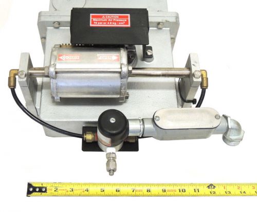Vacuum research lp4asa gate valve 4&#034; asa o-ring electro-pneumatic / warranty for sale