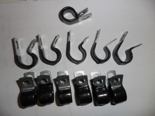 CABLE CLAMPS 1/2 INCH    RUBBER COATED  (50 PCS)