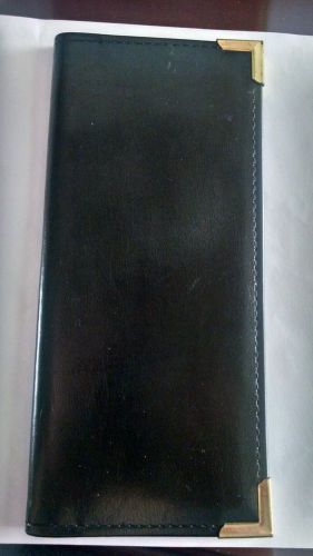 Samsill Regal Black Leather Business Card Binder Holds 96 2 x 3 1/2 Cards - 8105