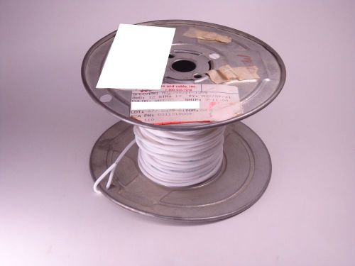 M22759/11-12-9 Specialty Cable PTFE Hookup Wire 12AWG White 19X25 65&#039; Partial