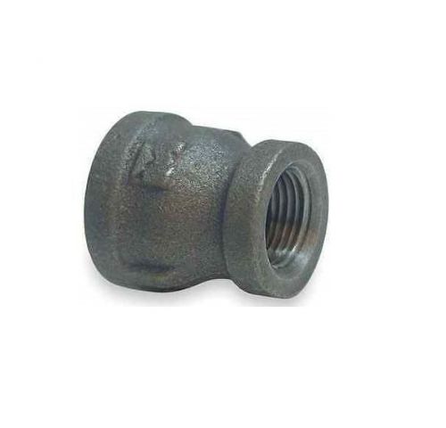 1-1/2&#034; x 3/4&#034; female fnpt black iron reducer coupling fitting coupler for sale