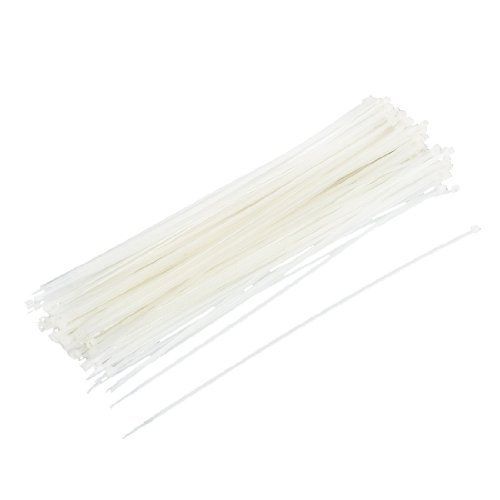 Amico 250 Pcs 5x350mm Plastic Cable Wire Management Zip Ties Off White