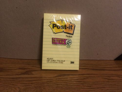 Post-it Super Sticky Notes, 4 in x 6 in, 4 Pads, 45ea Total 180