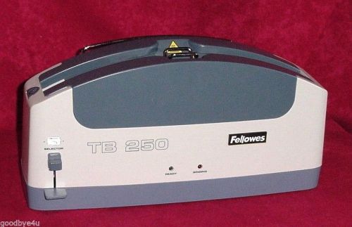 Fellowes tb250 thermal book paper pamphlet tb-250 binding machine 1/16 to 1-1/4 for sale
