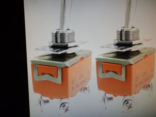 TOGGLE SWITCH DPST 250ac 15amps METAL RESIN