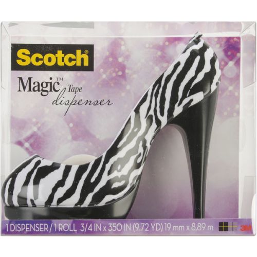 NIP Scotch® Magic™ Tape Shoe Dispenser - Zebra *Cute Teacher Gift!