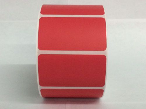 1000 Labels RED  2.25x1.25 Direct Thermal REMOVABLE Zebra LP2824 LP2844