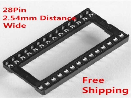 10x wide dip28l 2.54mm distance 28pin ic socket pic socket ic base slot for sale