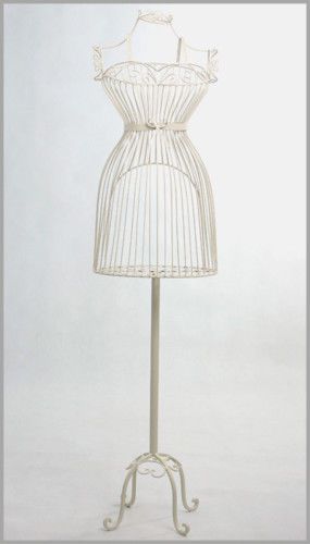 5ft 1&#034; female wire dress form mannequin (skmd04 white) for sale