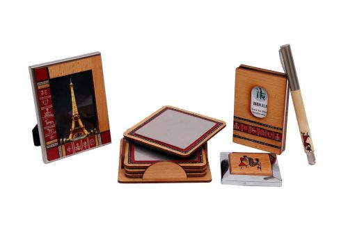 Combo of A Pen, a Photo Frame, A Card Holder, A Paper Weight and Set of Coaster
