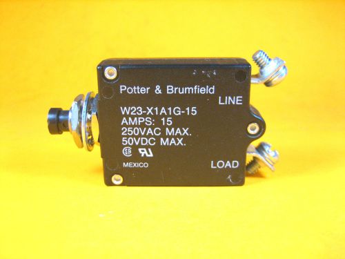 Potter &amp; Brumfield -  W23-X1A1G-15 - Circuit Breaker 15Amps 250VAC MAX 50VDC MAX