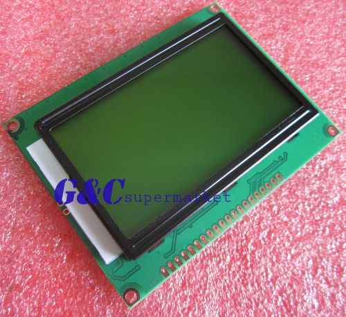 2pcs ST7920 5V 12864 128x64 Dots Graphic LCD Yellow green Backlight for EasyPIC5