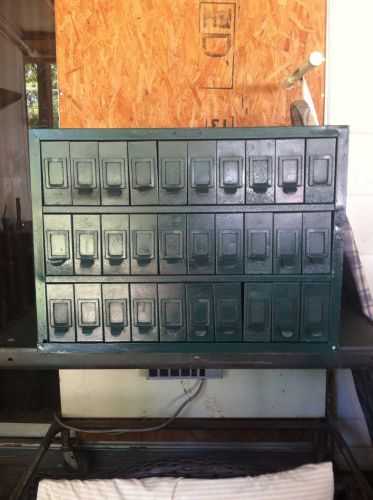 Large Antique Industrial Deep Drawer Parts Cabinet American Multigraph Sales Co.