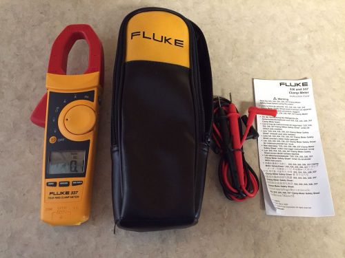 Fluke 337 True RMS Clamp Meter-W/Leads - FREE SHIPPING -
