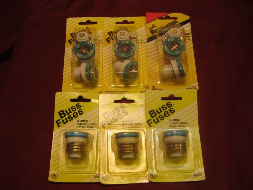 Bussman fuse edison screw base lot assorted 8a 25a 30a for sale