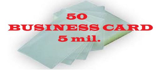 50 Business Card Laminating/Laminator Pouches Heat Seal  5 Mil
