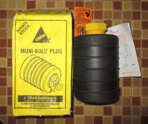 Cherne 6&#034;  muni-ball sewer plug with 1 1/2&#034;&#034; bypass for sale