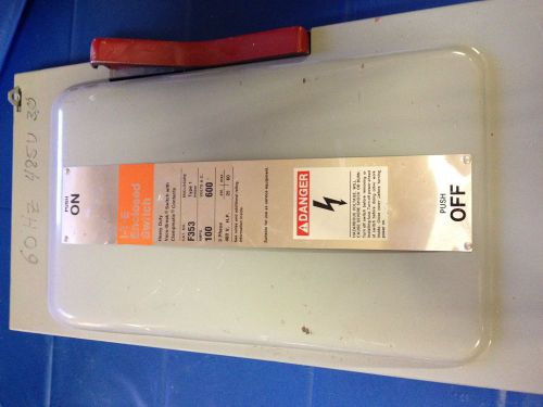 I-t-e enclosed switch f-353 type 1 100 amp 600 volts 3 phase siemens for sale