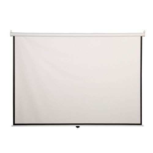 NB120&#034; 4:3 96&#034;x72&#034; Manual Pull Down Auto-Lock Projection Screen White  Projector