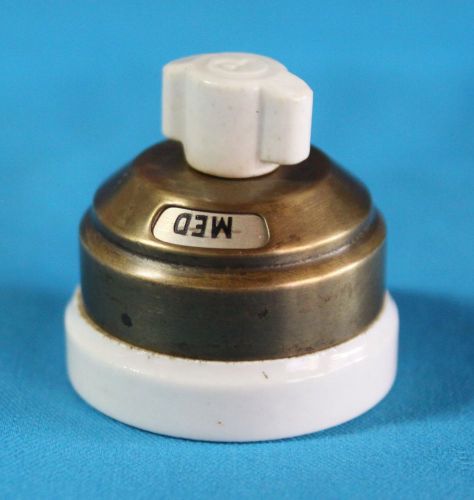 PERKINS PORCELAIN &amp; BRASS SWITCH , VINTAGE OFF - HIGH - MED - LOW