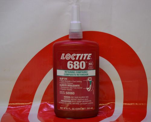 *new* loctite 680 250ml retaining compound high strength 8.45floz   exp 2017 for sale