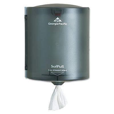Center Pull Hand Towel Dispenser, 9 1/4w x 8 3/4d x 11 1/2h, Smoke 58204