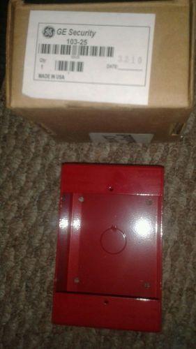 GE Security, UTC 103-25 Red Surface Back Box for 103-20 Through 103-42