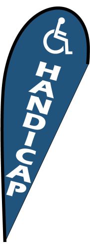 Handicap Teardrop Stock Flags w/ Hardware